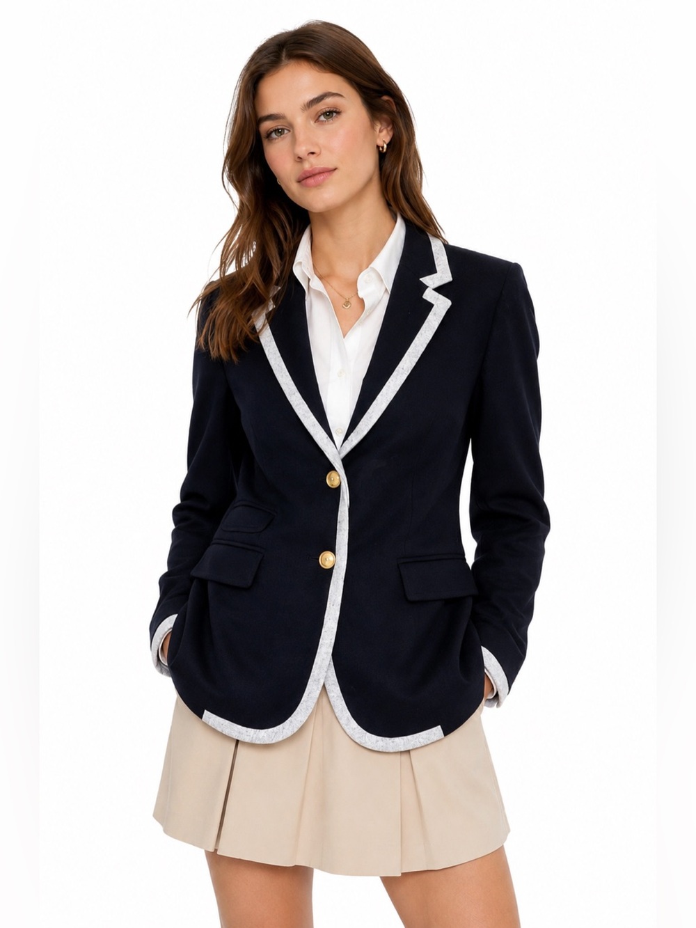 J. Crew Preppy Wool Blazer Dark Academia Old Money Heritage Equestrian Schoolboy